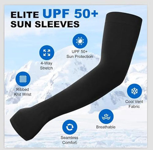 Cooling Ice Silk Sun Sleeves - UV Protection Arm Guards for Outdoor Activities