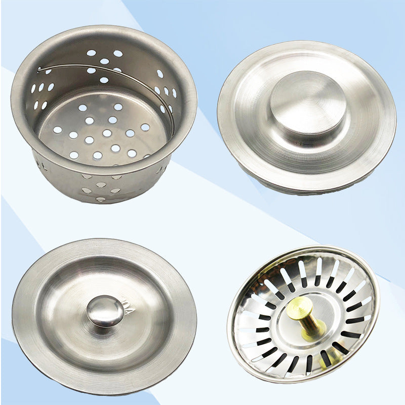 Stainless Steel Kitchen Sink Plug with Drain Basket and Filter