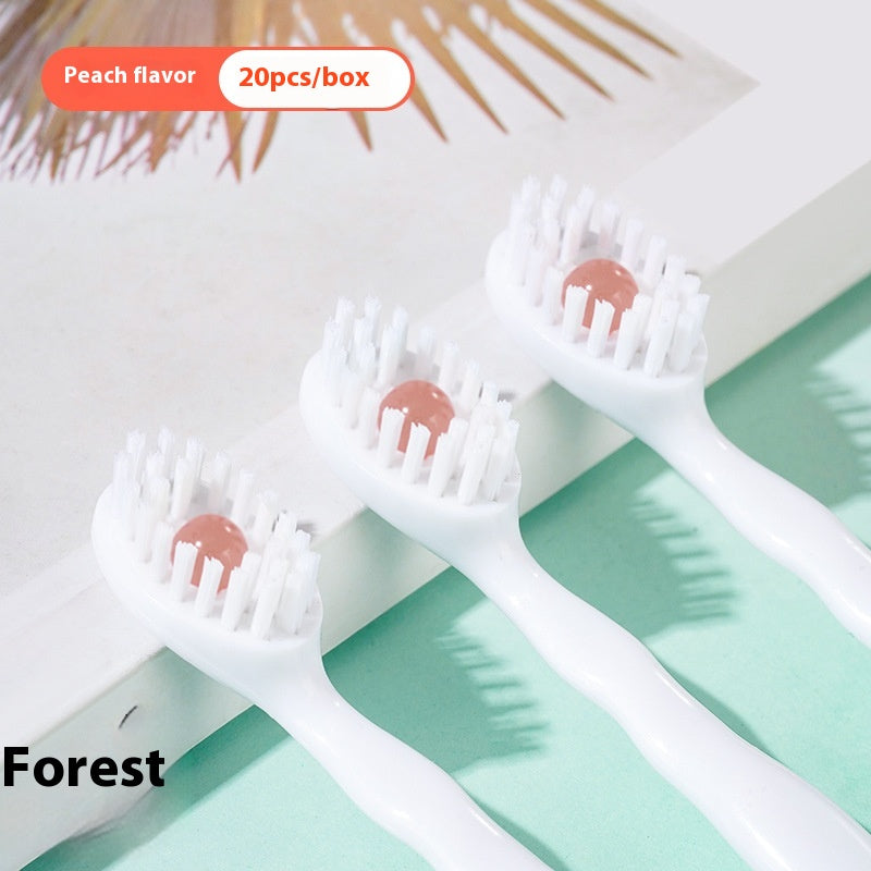 Disposable Bead Toothbrush 20 Pack Portable Oral Care Set - Multiple Flavors