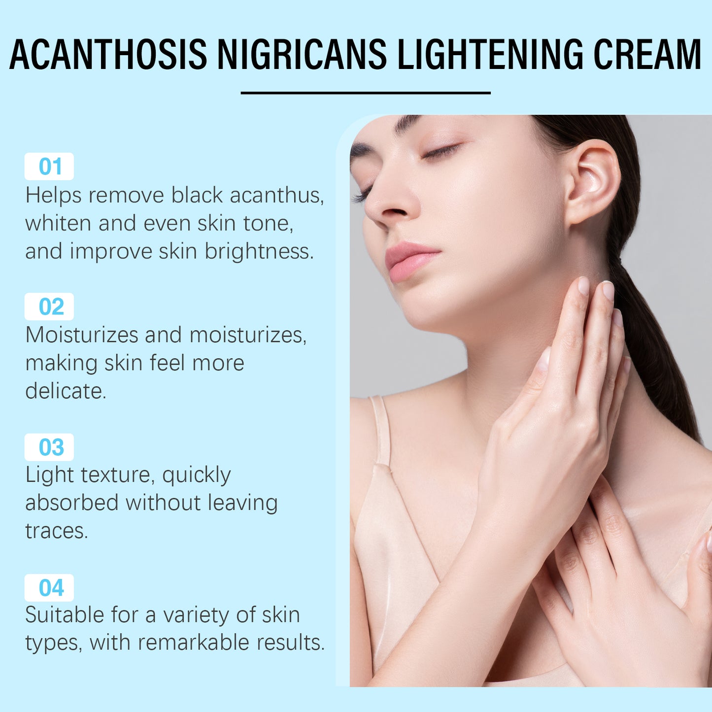 Acanthosis Nigricans Whitening Cream - Exfoliating & Moisturizing Body Balm