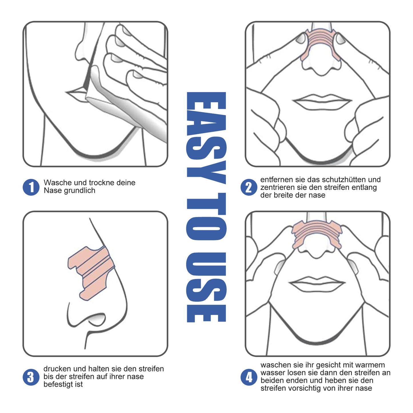 Nasal Strips for Snoring Relief - Breathable Airway Support for Better Sleep