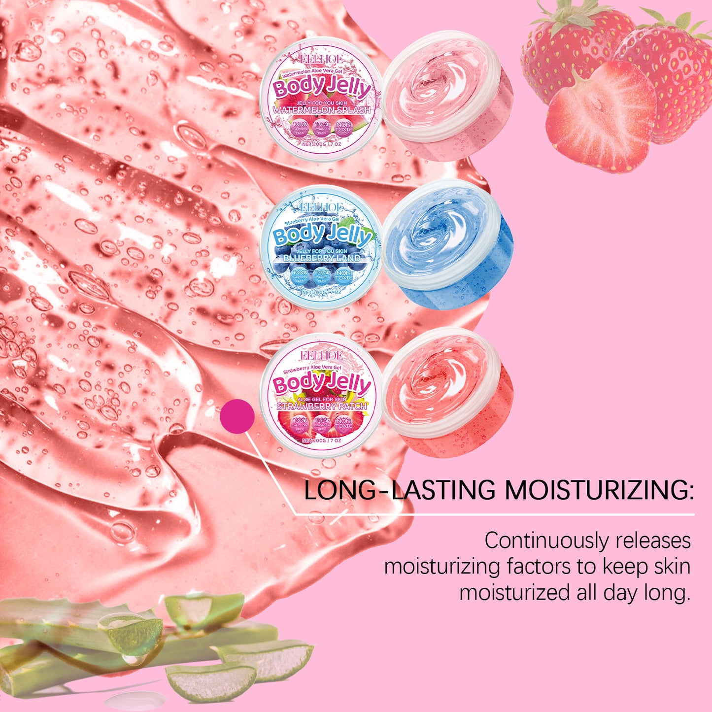 Moisturizing Blueberry Body Gel - Refreshing Oil Control Skin Care