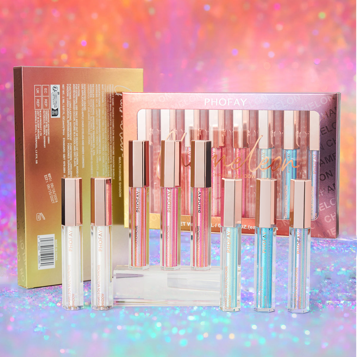 Chameleon Multichrome Eyeshadow Bundle - Waterproof Long-Lasting Makeup