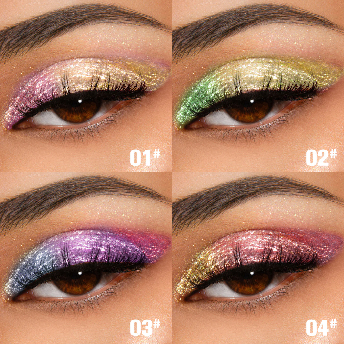 Chameleon Multichrome Eyeshadow Bundle - Waterproof Long-Lasting Makeup