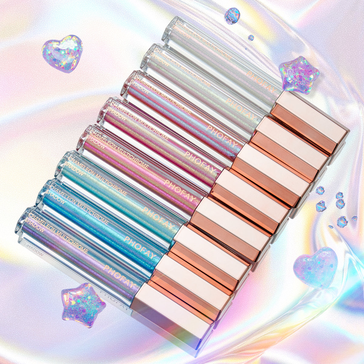 Chameleon Multichrome Eyeshadow Bundle - Waterproof Long-Lasting Makeup
