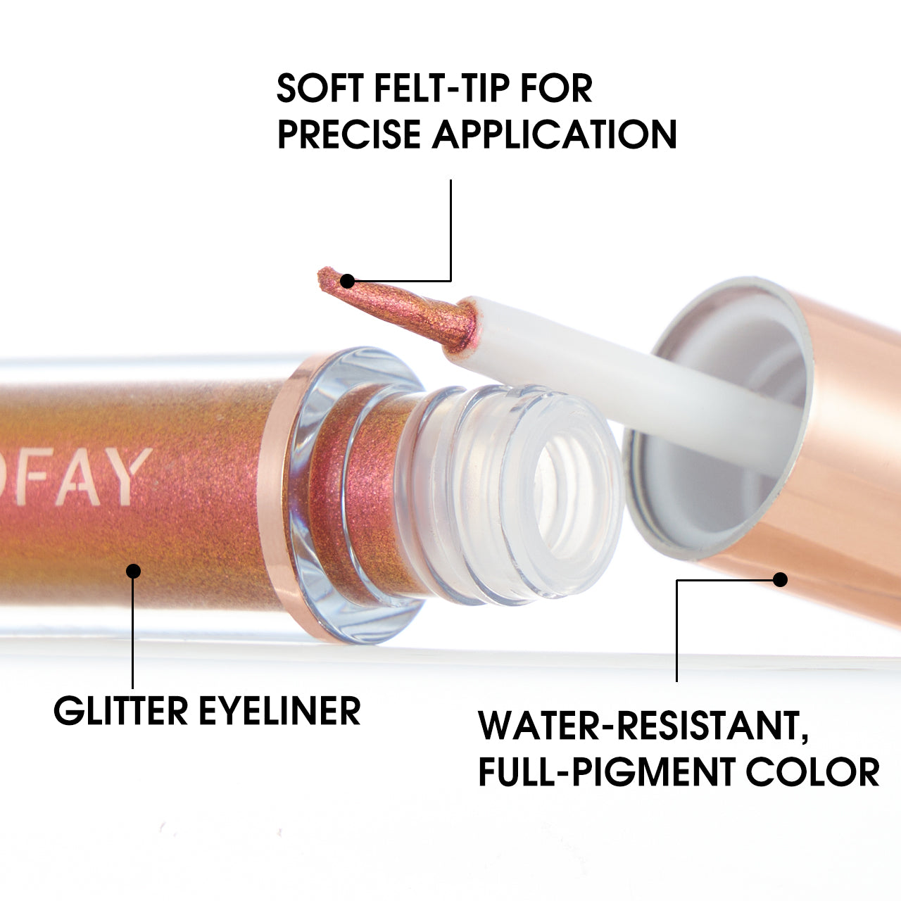 Liquid Glitter Eyeliner Set - 8 Piece Waterproof Long-Lasting Makeup Kit