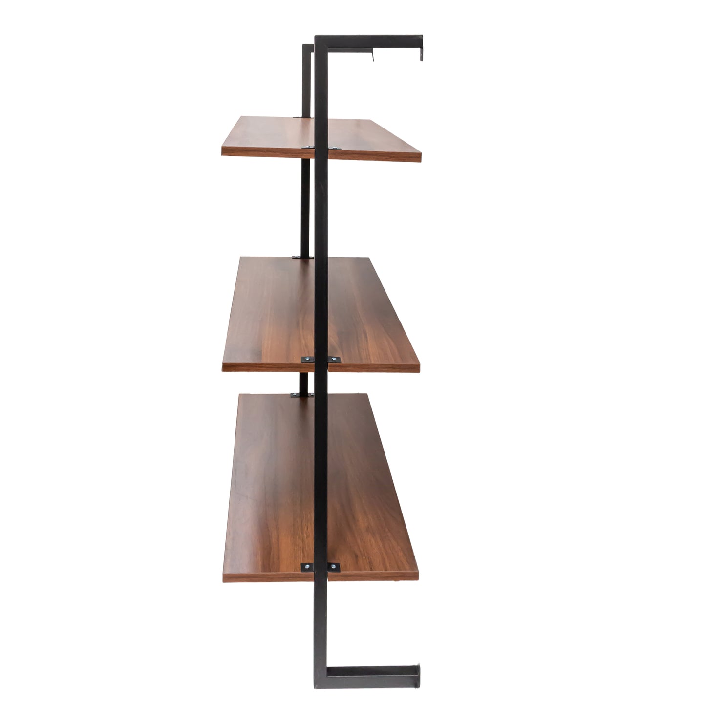 3-Tier & 2-Tier Metal and Wood Bathroom Shelf - Walnut