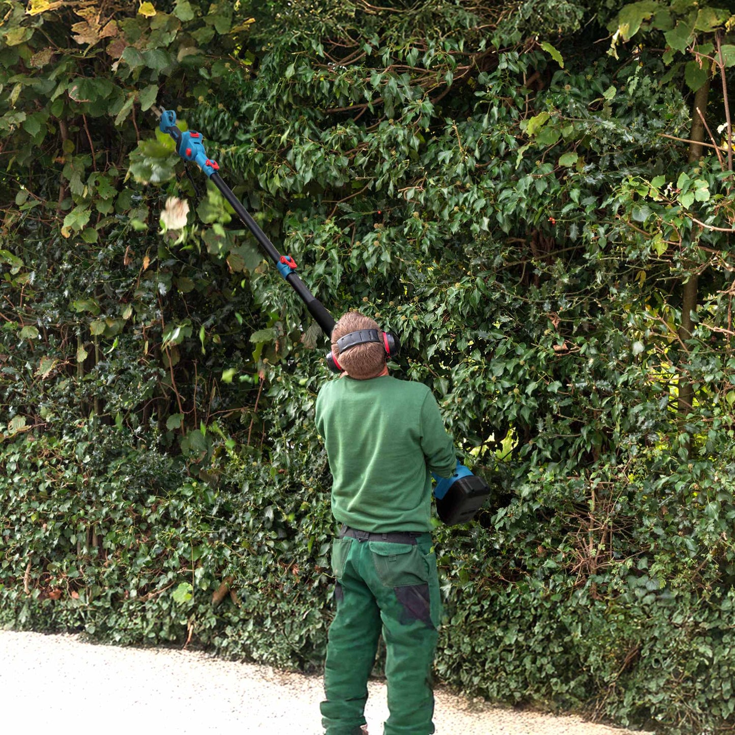 Cordless Electric Pruning Shear with Extension Pole 21V 4.0Ah Battery 13ft Reach