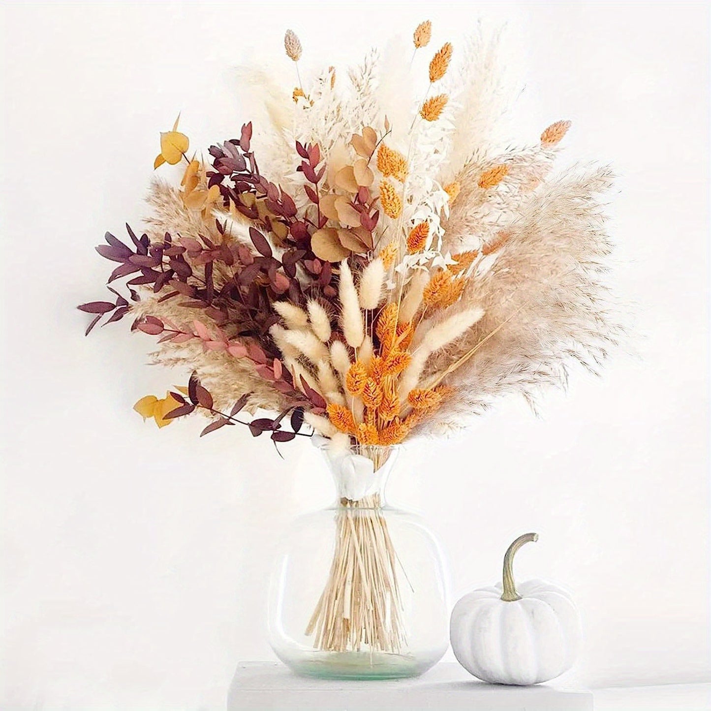 Dried Flower Bouquet - Preserved Grass Flower Arrangement for Home Decor