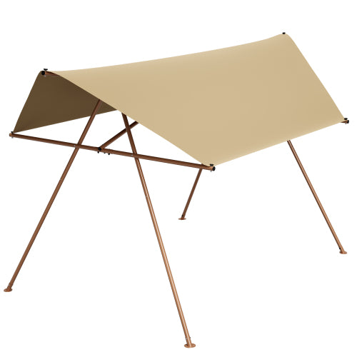 Hexagonal Shade Sail Canopy, Large 206in X118in UV Block Sun With UPF