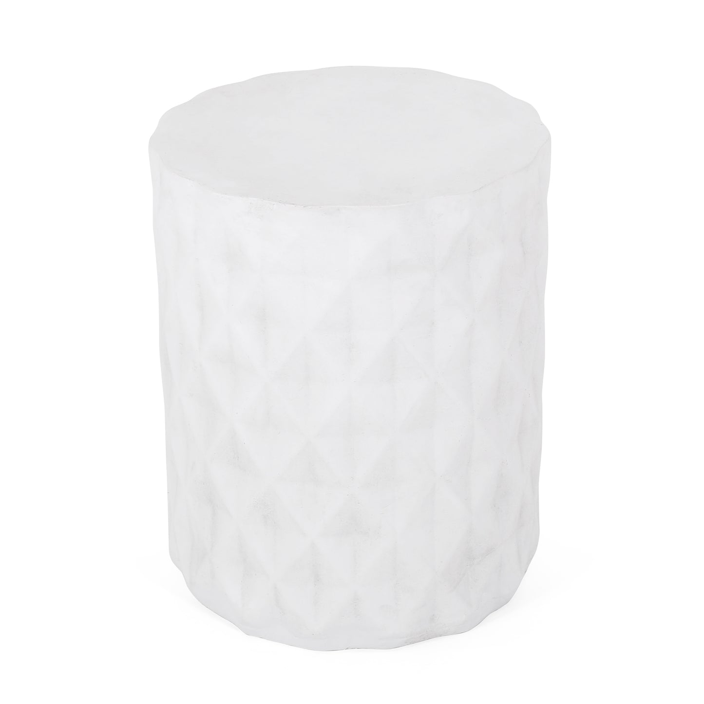 Lightweight Concrete Side Table - Antique White