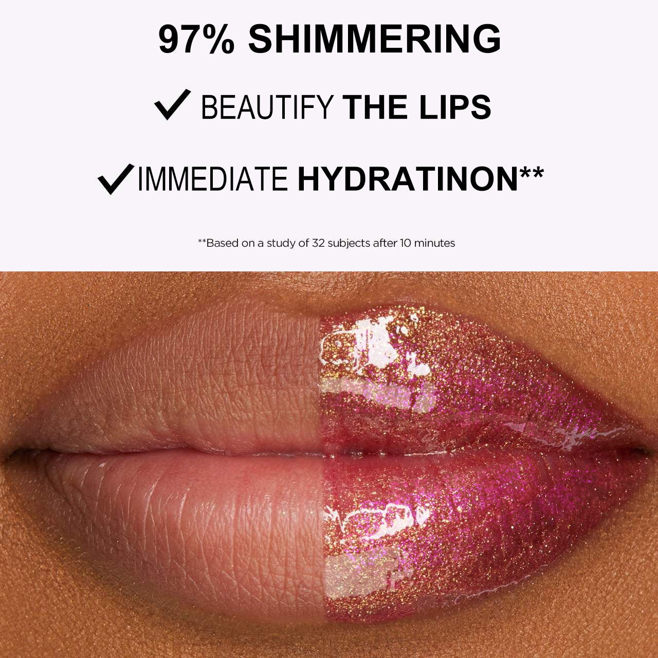 Moisturizing Shimmer Lip Gloss - Hydrating High-Shine Formula