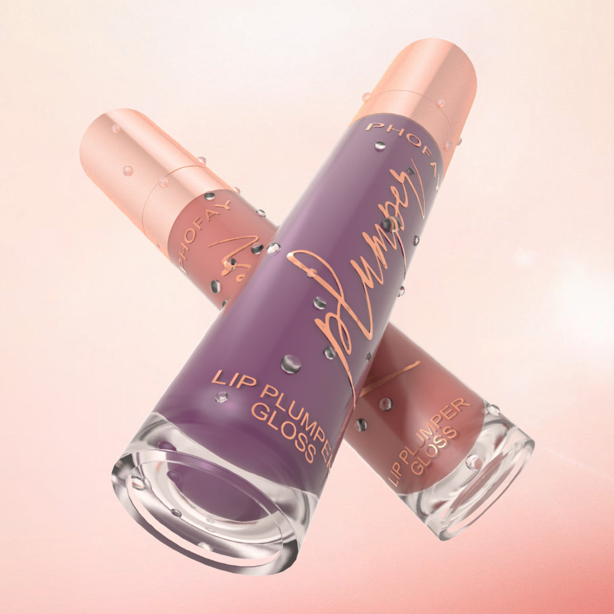 Shiny Lip Plumper Gloss - Hydrating High-Shine Volumizing Lip Makeup