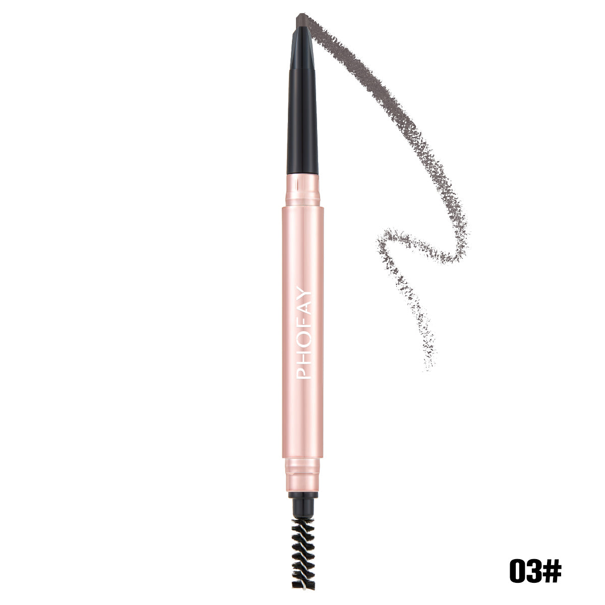 Waterproof Triangular Eyebrow Pencil with Spoolie Brush