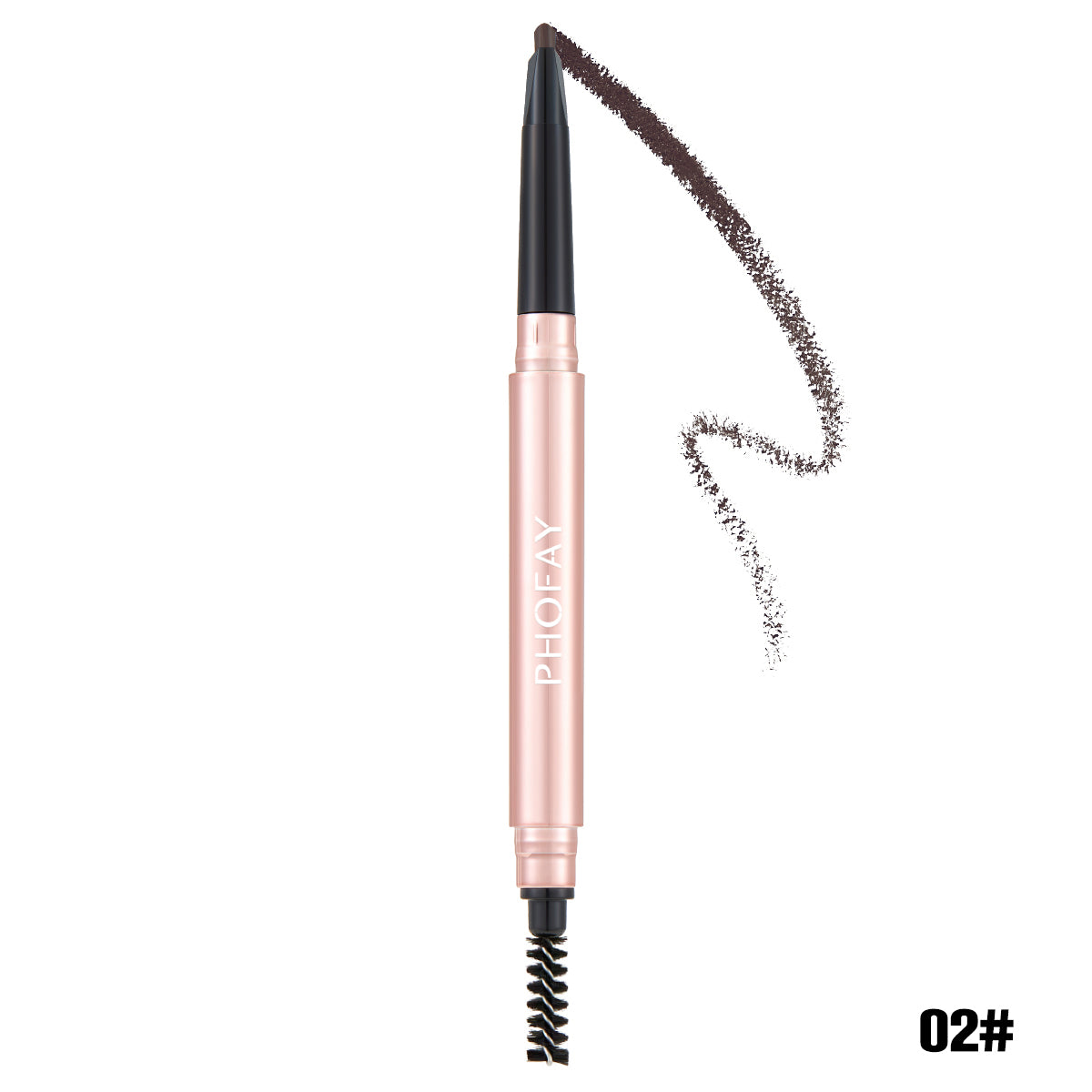 Waterproof Triangular Eyebrow Pencil with Spoolie Brush