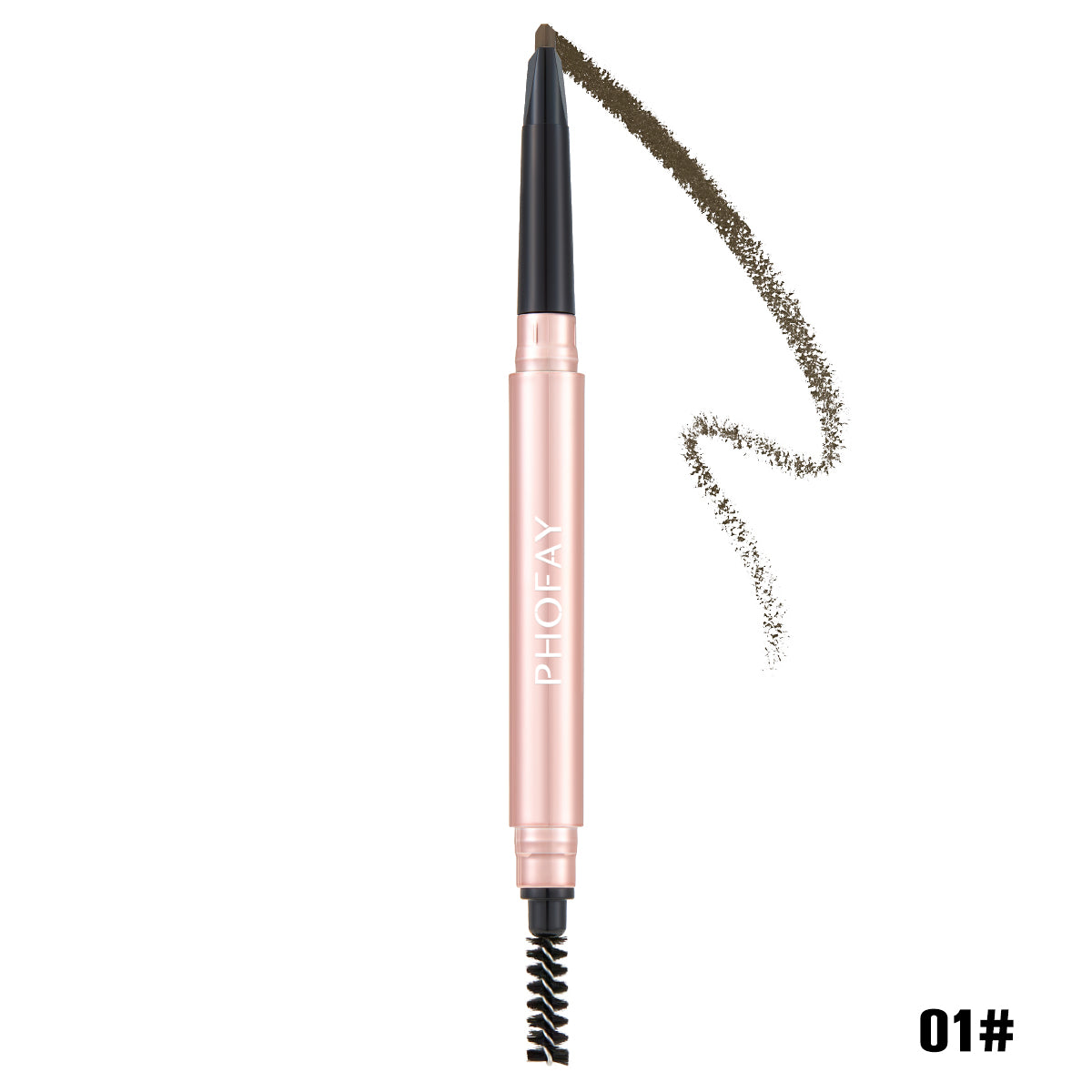 Waterproof Triangular Eyebrow Pencil with Spoolie Brush