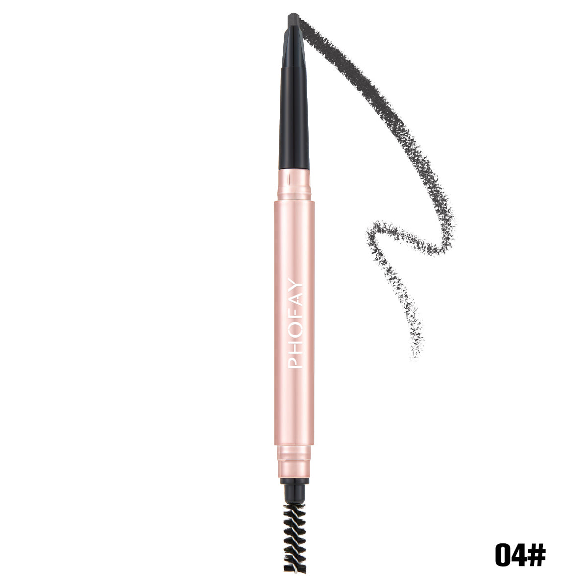 Waterproof Triangular Eyebrow Pencil with Spoolie Brush
