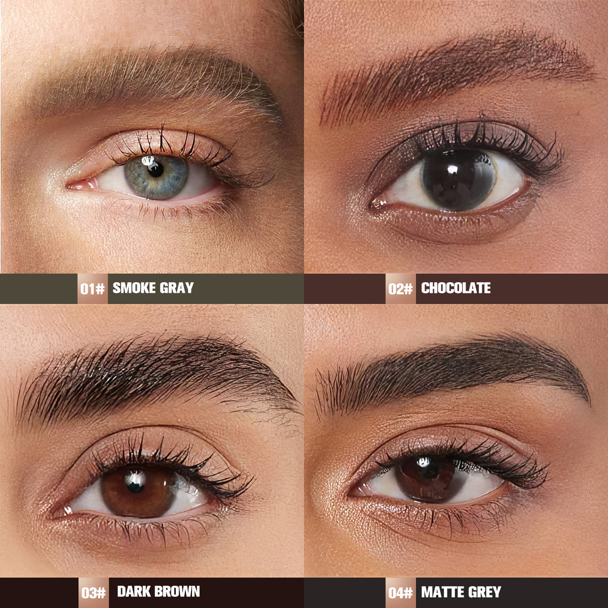 Waterproof Triangular Eyebrow Pencil with Spoolie Brush