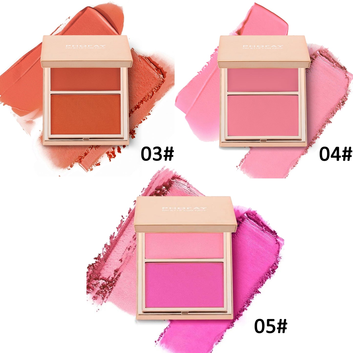 Cream and Powder Blush Duo - Weightless Face Makeup Palette