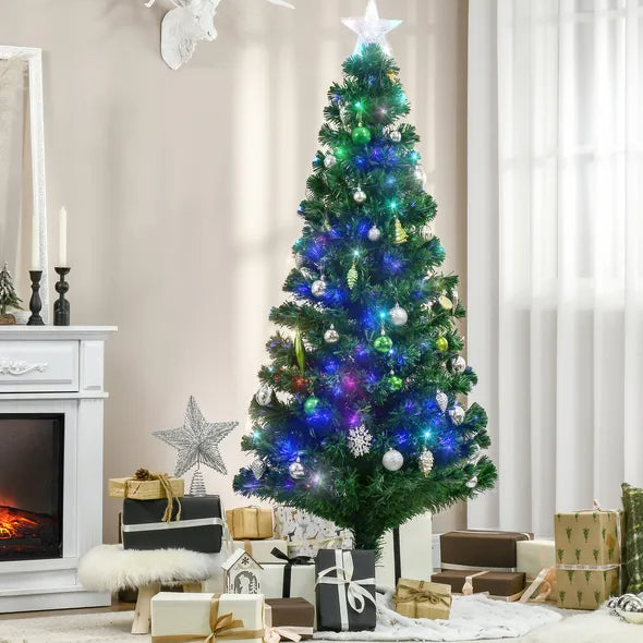 6' Tall Pre-Lit Douglas Fir Christmas Tree with 24 LED Lights