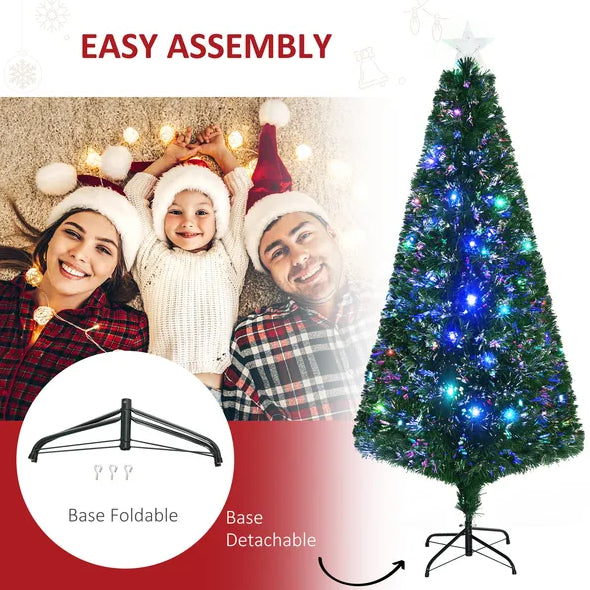 6' Tall Pre-Lit Douglas Fir Christmas Tree with 24 LED Lights