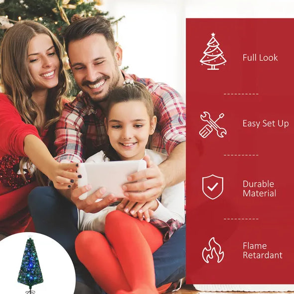 6' Tall Pre-Lit Douglas Fir Christmas Tree with 24 LED Lights