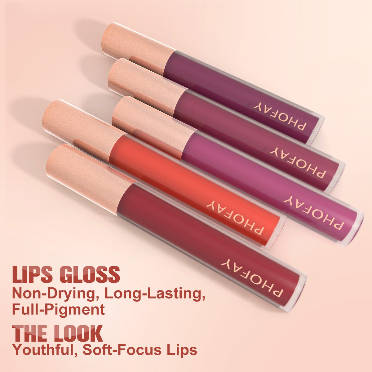 Moisturizing Non-Sticky Lip Gloss - Smooth High-Shine Formula