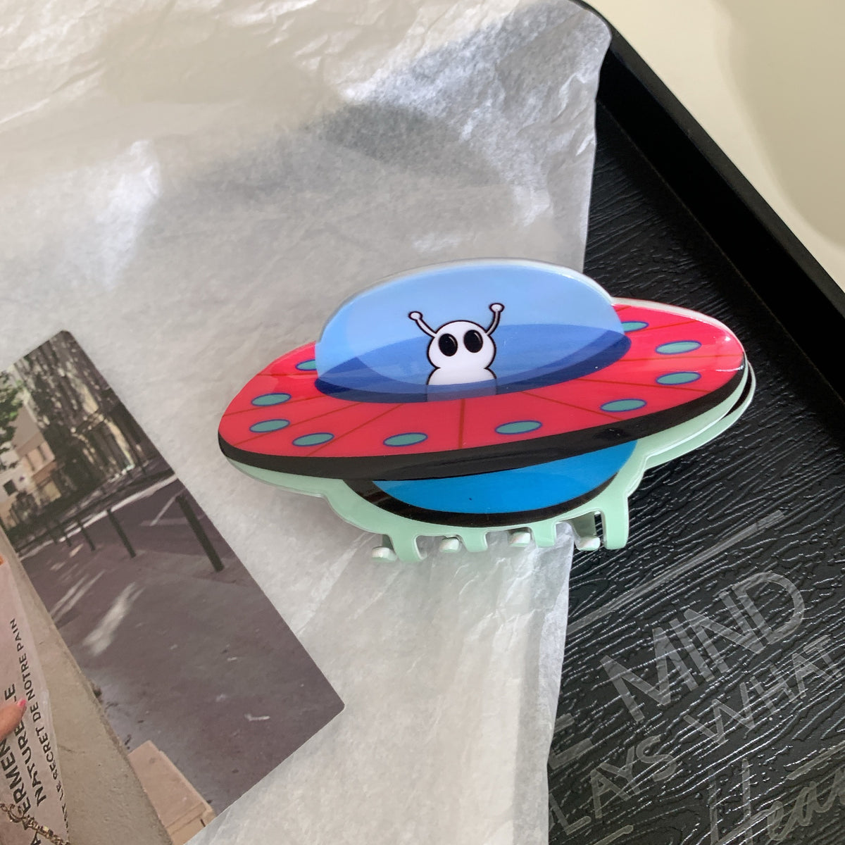 Acrylic Alien Hairpin - Cartoon Space Design