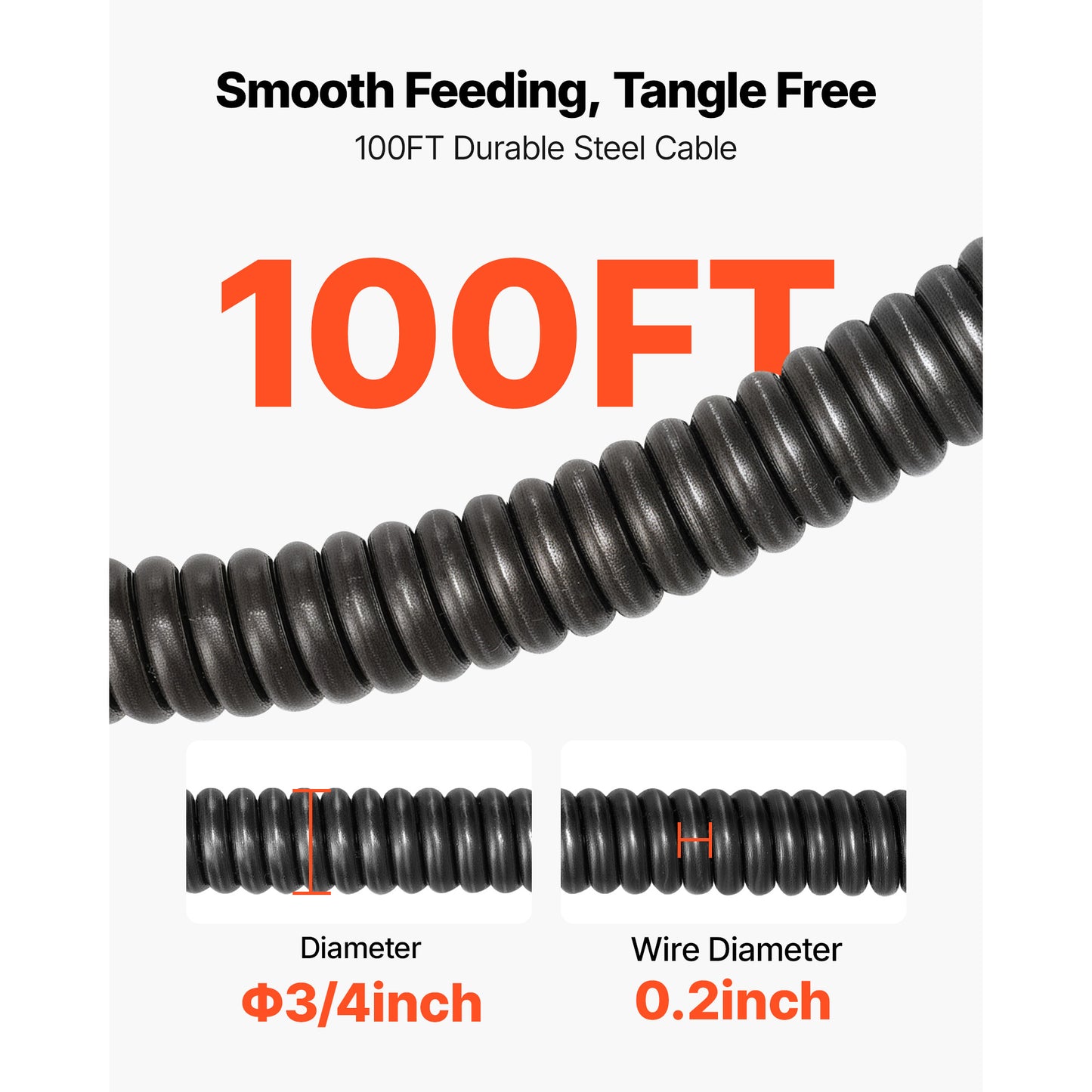 Drain Cleaner Machine 4 Inch Auto Feed Sewer Snake Auger Portable Pipe Cleaner