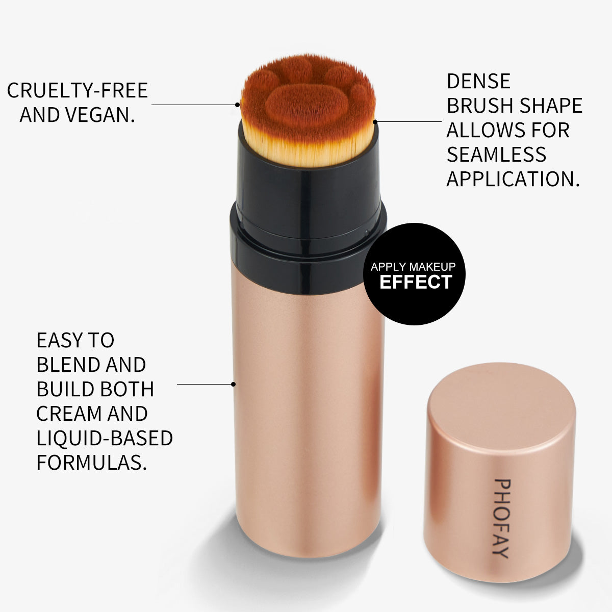 Cream Contour Stick with Built-in Blending Brush - Sculpting Face Makeup