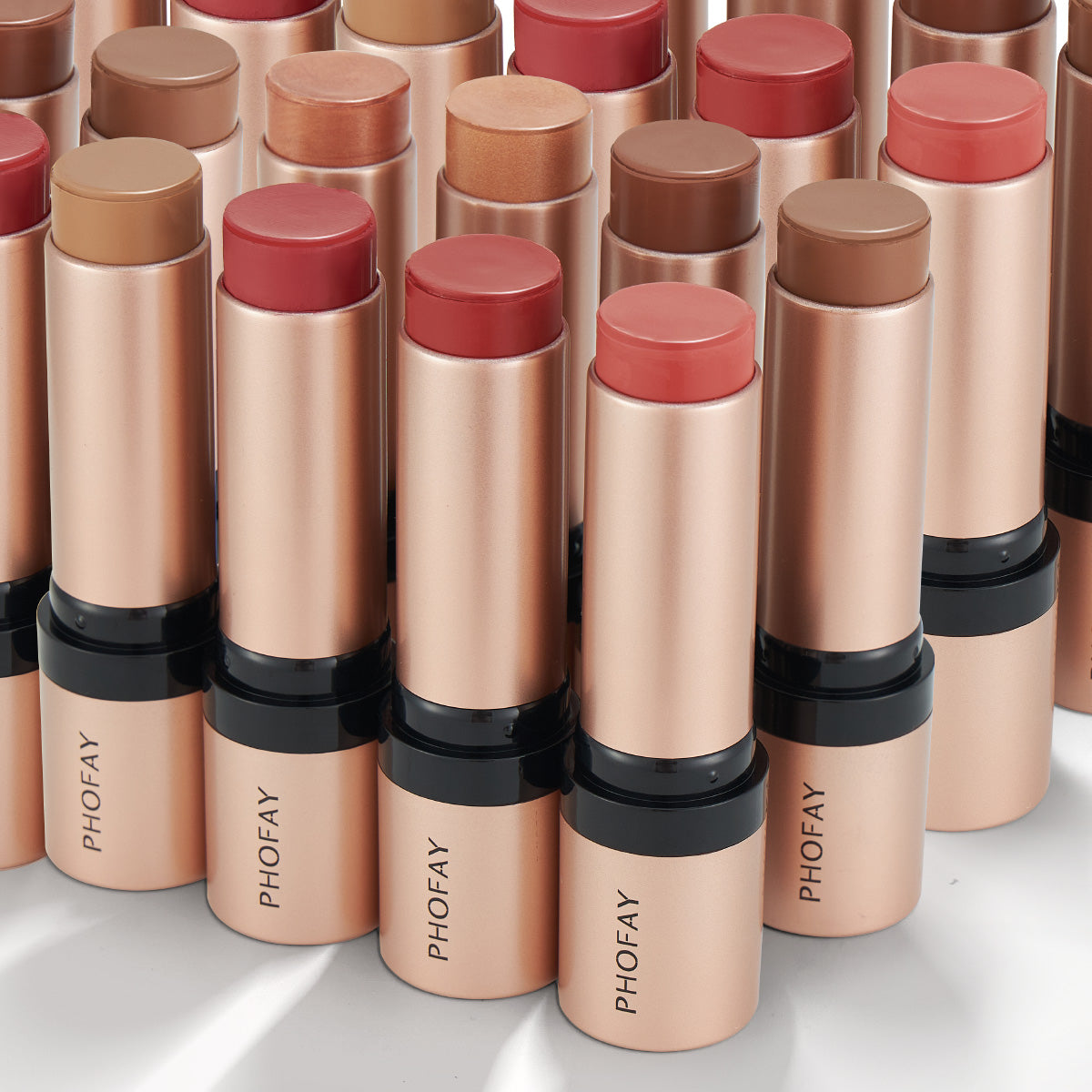 Cream Contour Stick with Built-in Blending Brush - Sculpting Face Makeup