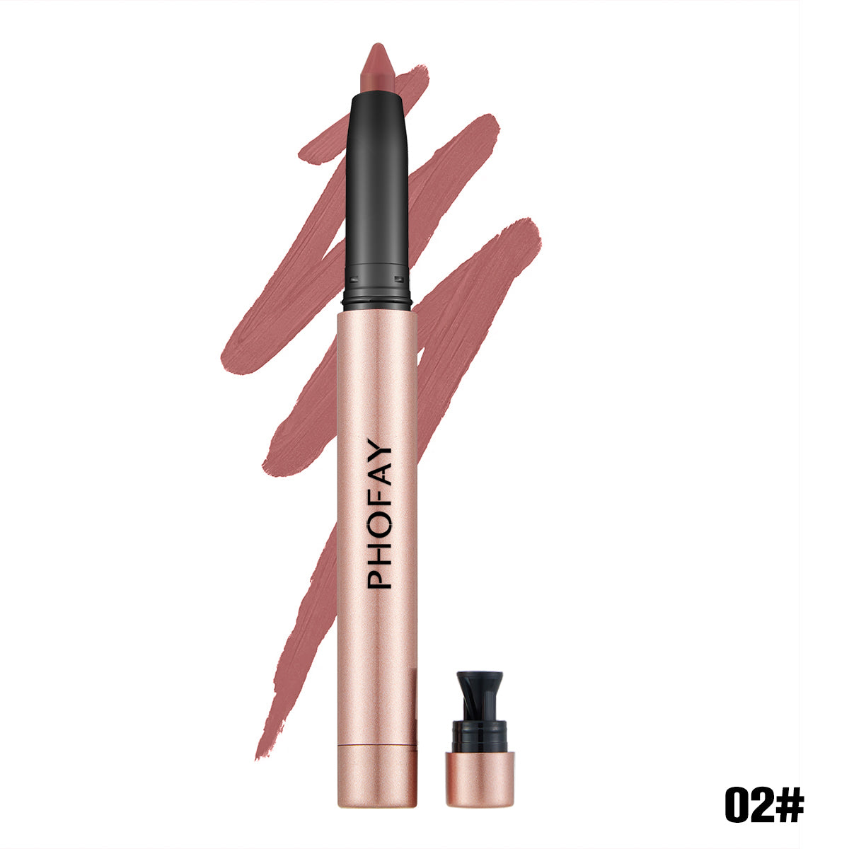 Matte Lip Liner and Lipstick Pencil - Long-Lasting Silky Finish