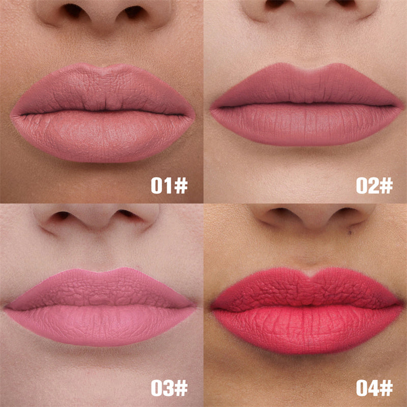 Matte Lip Liner and Lipstick Pencil - Long-Lasting Silky Finish