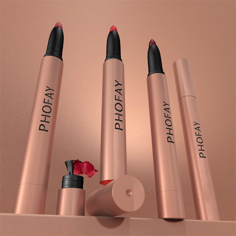 Matte Lip Liner and Lipstick Pencil - Long-Lasting Silky Finish