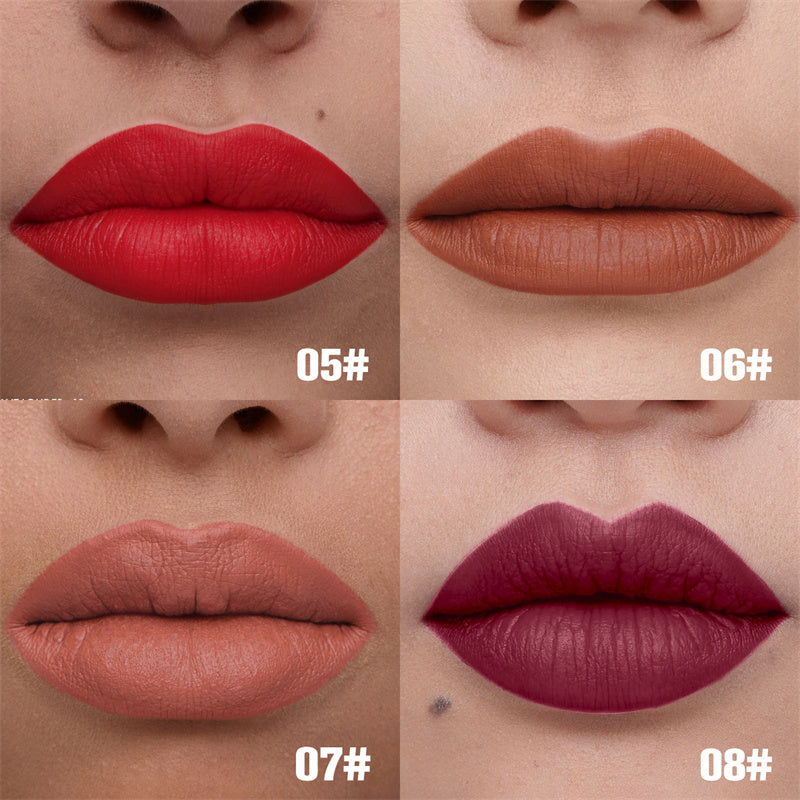 Matte Lip Liner and Lipstick Pencil - Long-Lasting Silky Finish