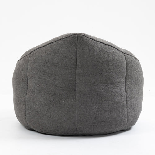 Grey High Pressure Foam Bean Bag Sofa Chair with Footrest