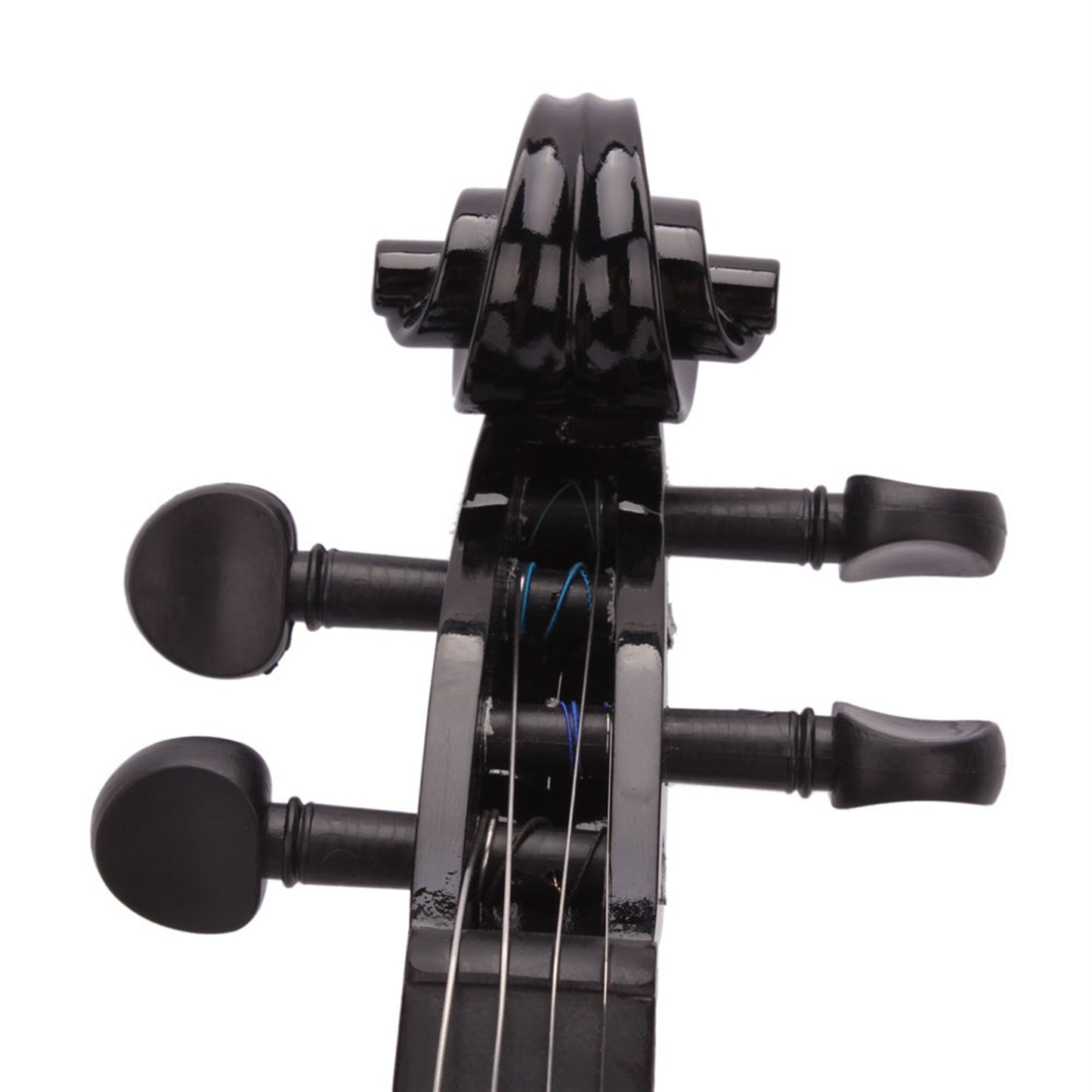 Black Acoustic Violin Set - Full Size with Case, Bow & Rosin