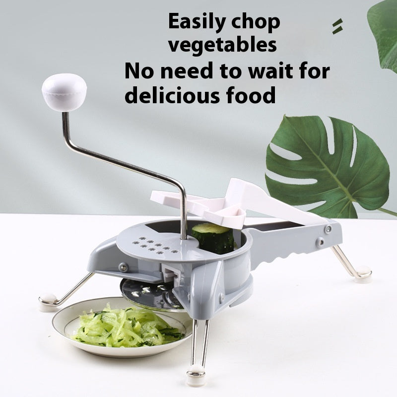 Multi-function Vegetable Chopper - Stainless Steel Kitchen Tool for Food Prep - Gray
