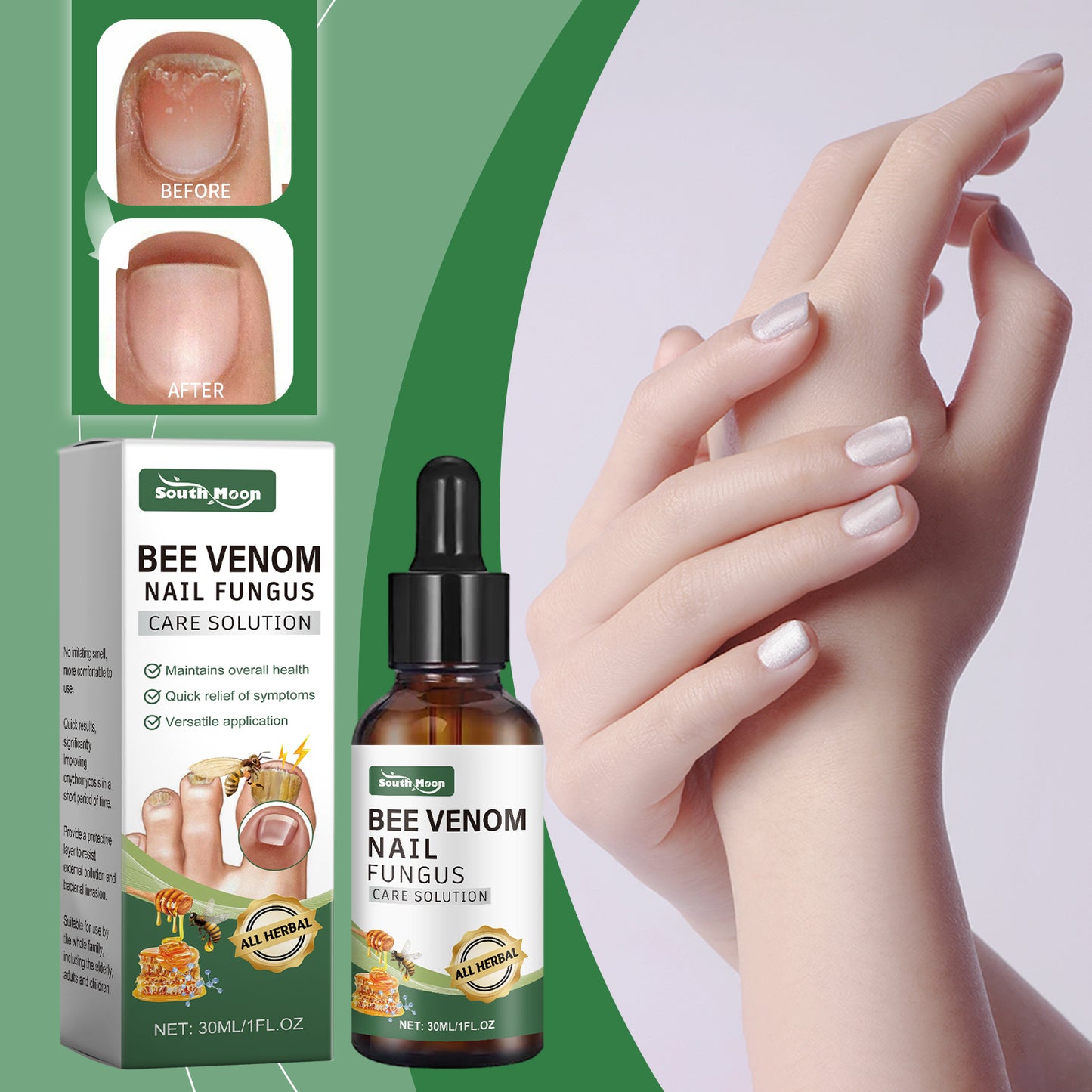 Nail Repair Solution for Thick and Damaged Nails - 30ml Nourishing Formula
