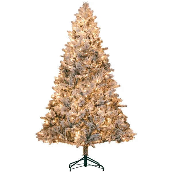 7.5ft Artificial Christmas Tree with Warm White Lights