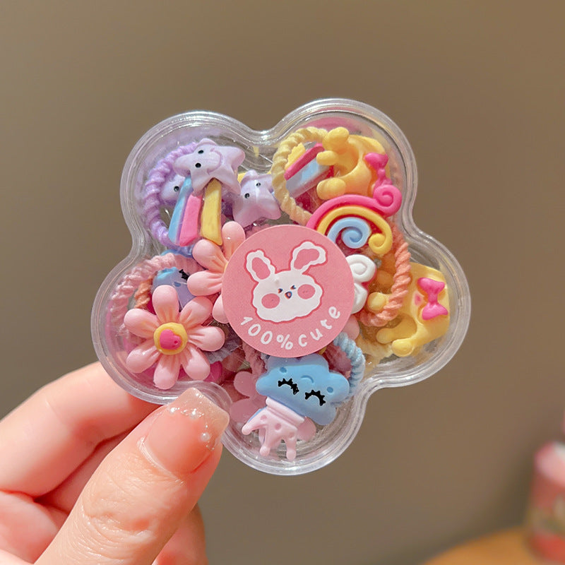 Children's Cute Baby Hair Rope Headband - Highly Elastic, No Hurt, 20PCs Set