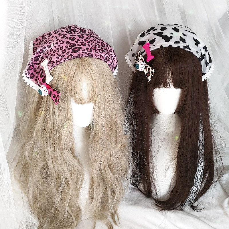 Leopard Print & Cow Pattern Triangular Headband
