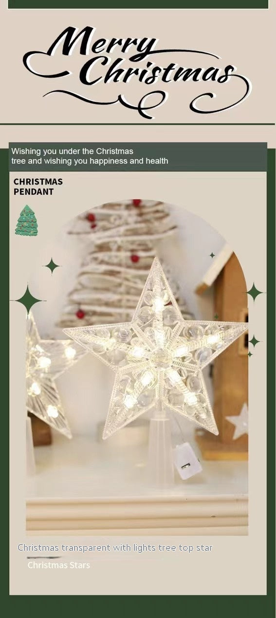 Christmas Tree Topper Star Luminous Light with Multiple Color Options