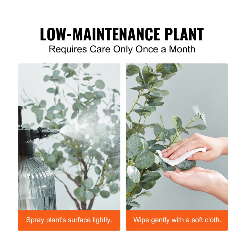 6 FT Tall Artificial Eucalyptus Tree - Lifelike Faux Plant