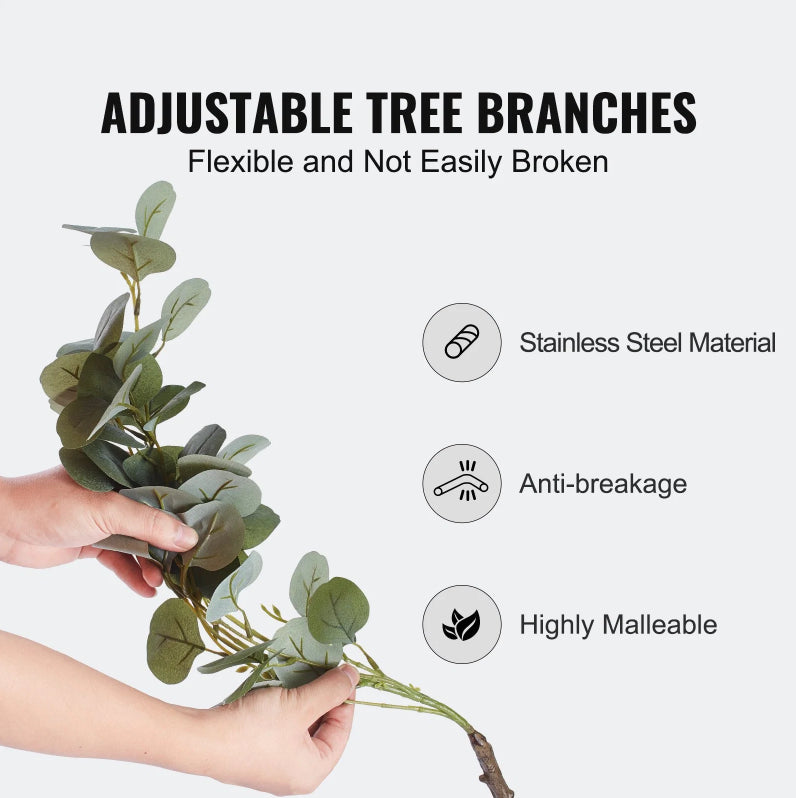 6 FT Tall Artificial Eucalyptus Tree - Lifelike Faux Plant