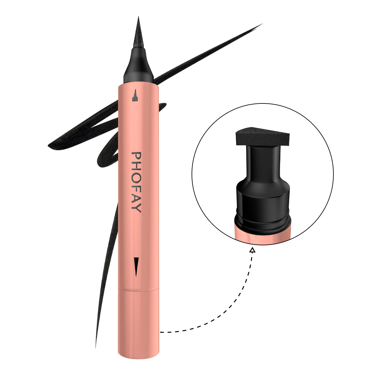 Double-Ended Liquid Eyeliner Stamp - Waterproof & Smudge-Proof Pen