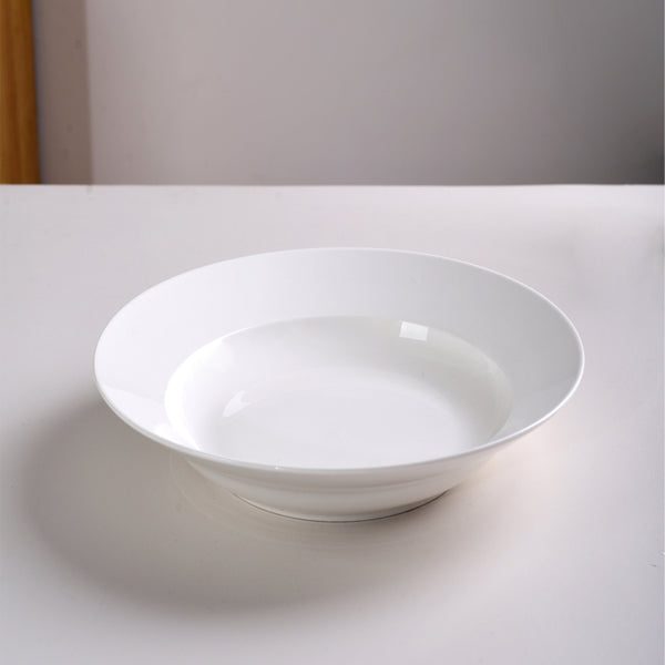 9.5-Inch Pure White Dinner Plate Set - 6 Pieces