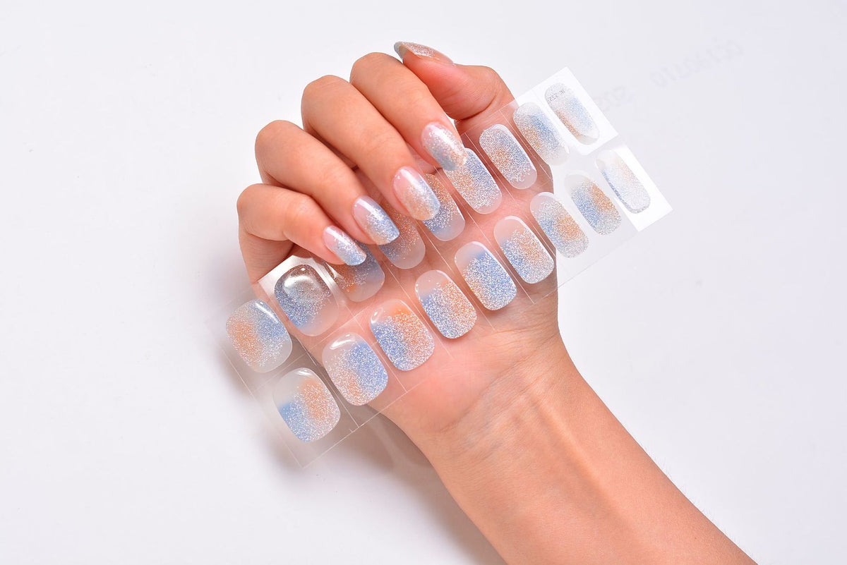 Waterproof Gold Stamping 3D Nail Art Stickers - 24 Nails