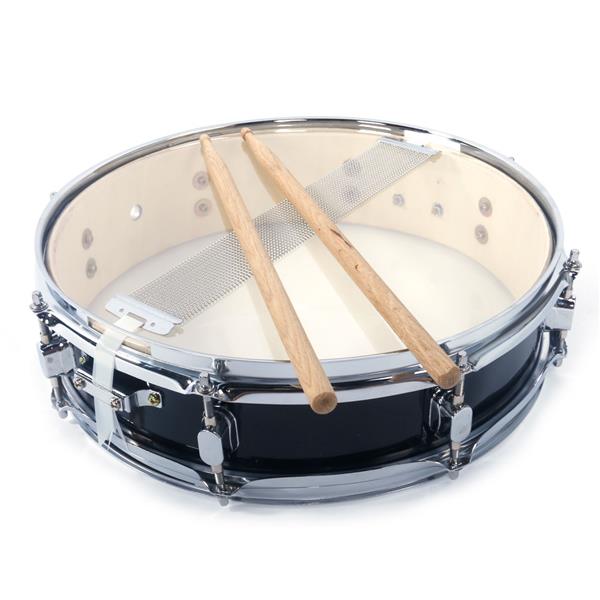 13 Inch Black Snare Drum Set with Drumsticks & Strap