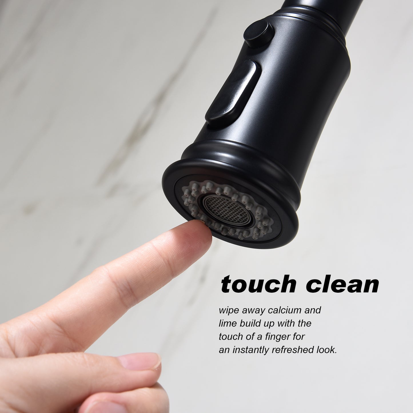 Single-Handle Pull-Down Kitchen Faucet with Dual Function - Matte Black